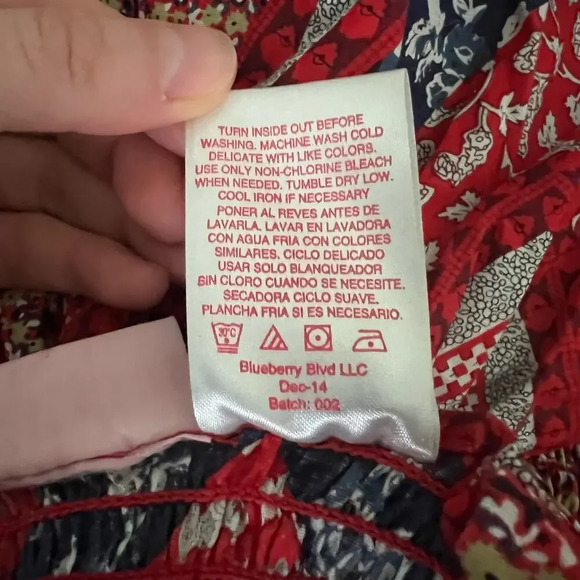 NWOT-Heartworks / Blueberry Boulevard-Handkerchief Hem Sleeveless Dress-Size 6X - Picture 10 of 10